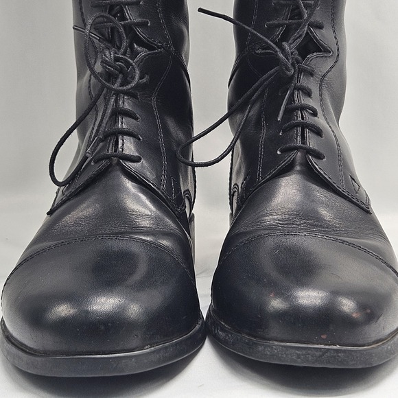 Ariat women's black leather 55001 back zip Heritage equestrian boots size 7B - Picture 6 of 16